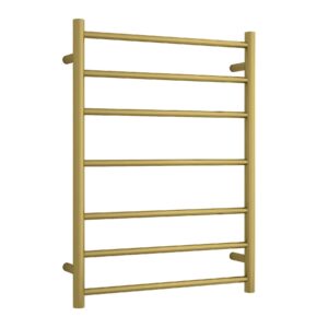 Brushed Gold Heated Towel Rack